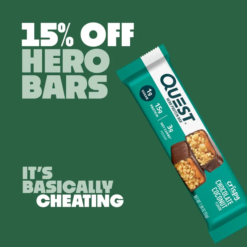 Quest Crispy Chocolate Coconut Hero Protein Bar