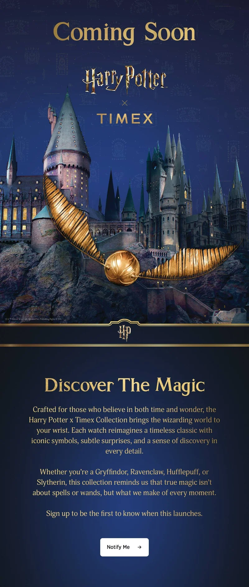Notify Me (Harry Potter x Timex) - Timex
