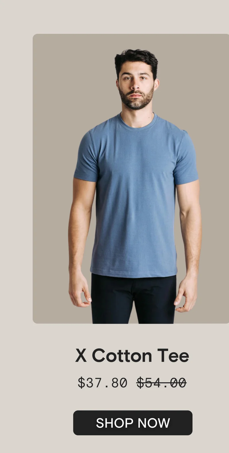 X Cotton Tee - Pacific