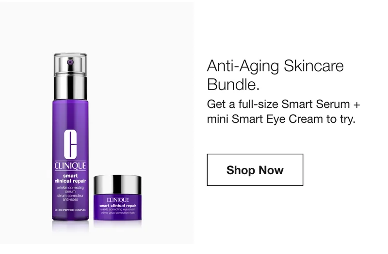 Anti-Aging Skincare Bundle. | Get a full-size Smart Serum + mini Smart Eye Cream to try. | Shop Now