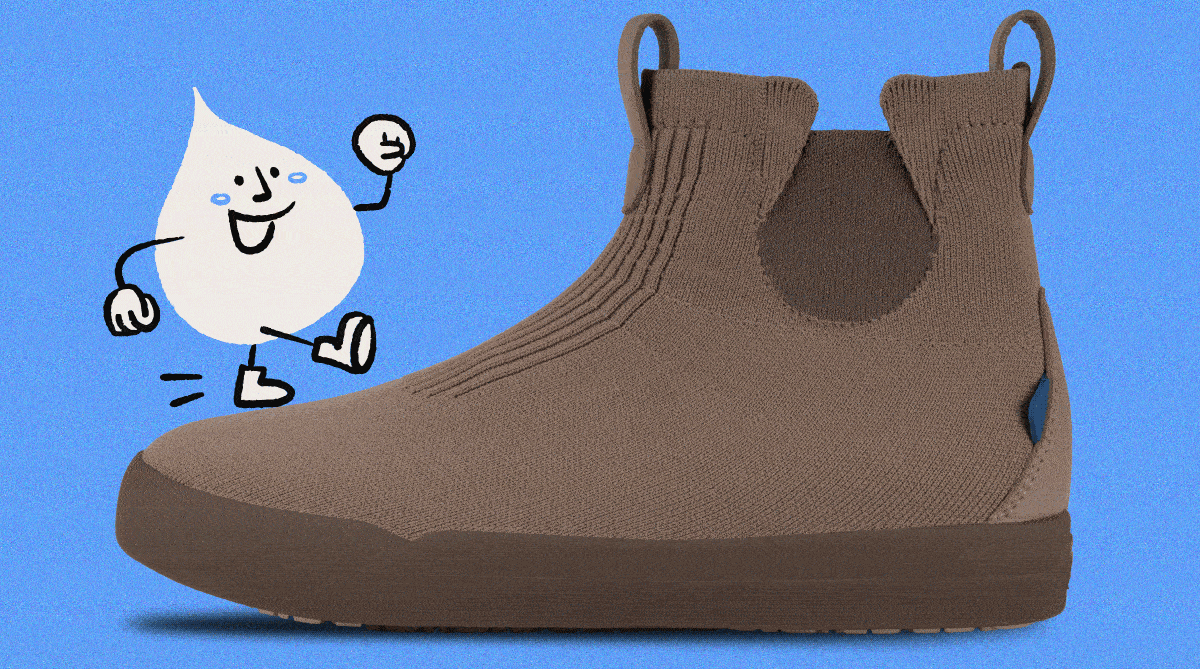 Gif of different styles of Vessi shoes.
