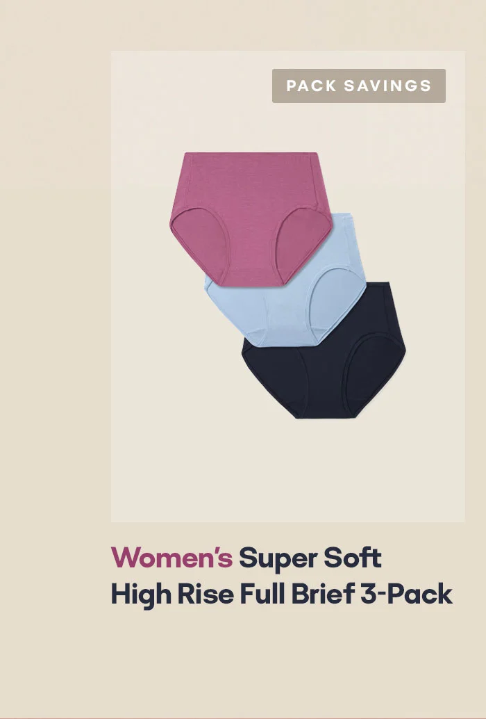 PACK SAVINGS | Women's Super Soft High Rise Full Brief 3-Pack