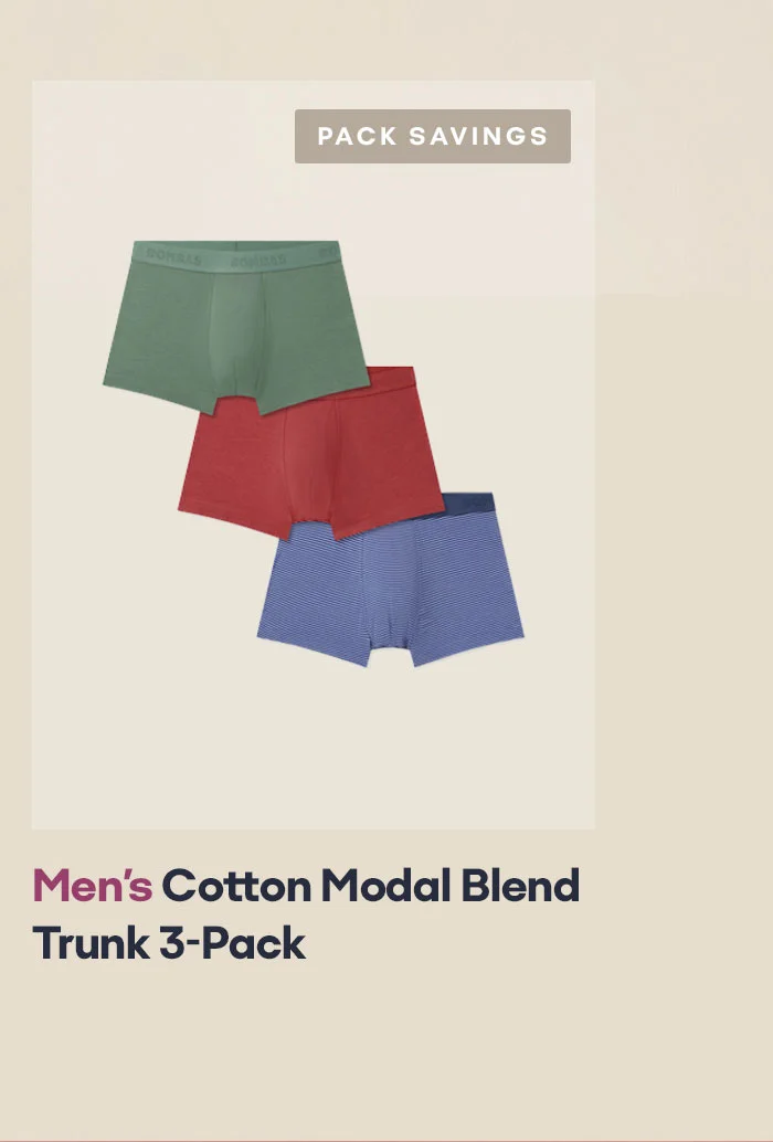PACK SAVINGS | Men's Cotton Modal Blend Trunk 3-Pack