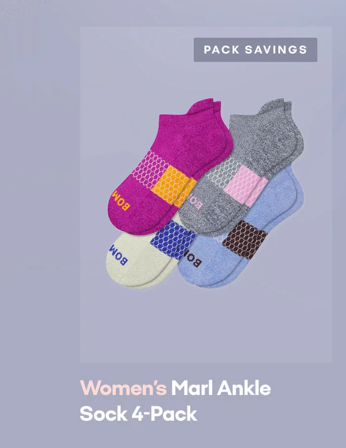 PACK SAVINGS | Women's Marl Ankle Sock 4-Pack