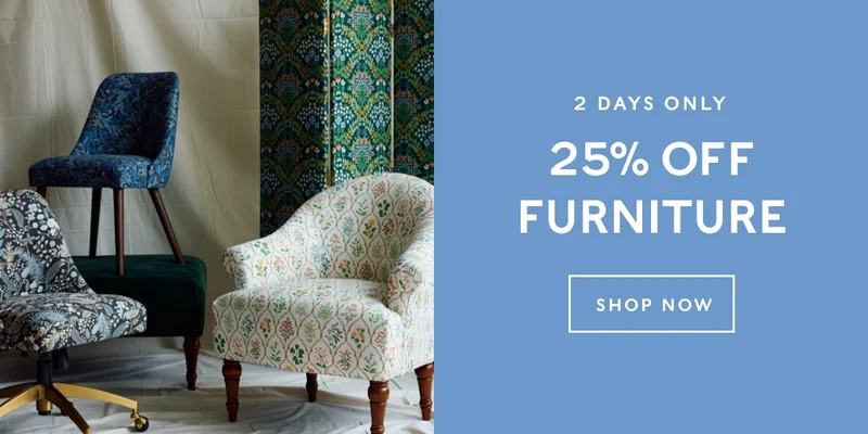 2 Days Only: 25% Off Furniture