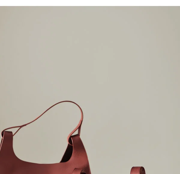 Double Loop Bag and Mini Double Loop Bag in Dark Terracotta