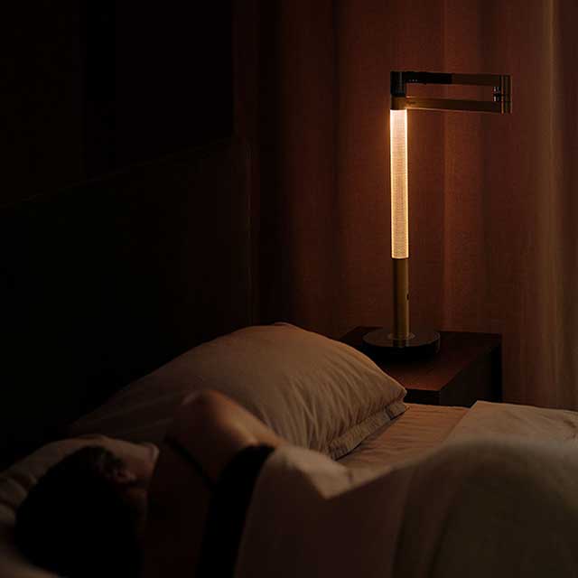 Dyson Solarcycle Morph on bedside table.
