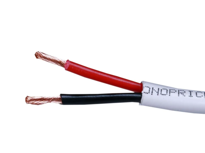 Speaker Wire, CL2 Rated, 2-Conductor, 16AWG, 1000ft, White