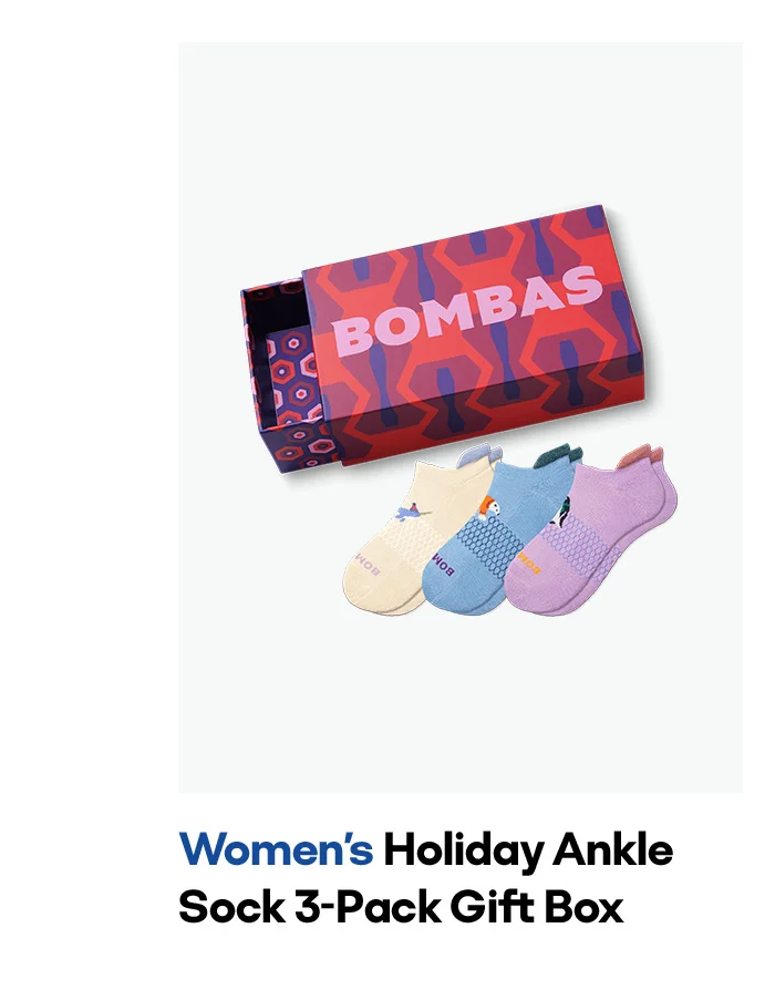 Women's Holiday Ankle Sock 3-Pack Gift Box