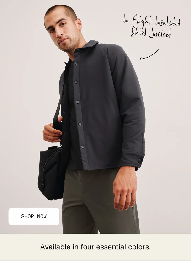 In Flight Insulated Shirt Jacket in Black Ash