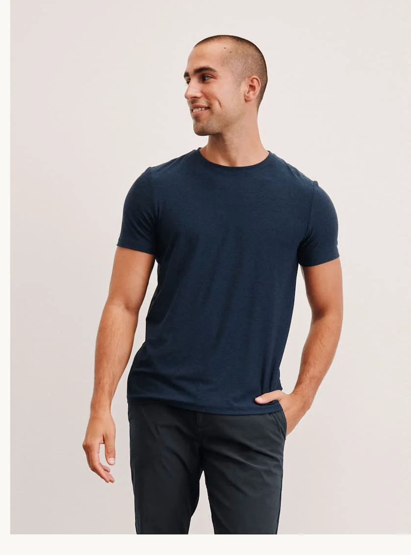 Always Beyond Men's Crew Tee 2.0 in Nocturnal Navy