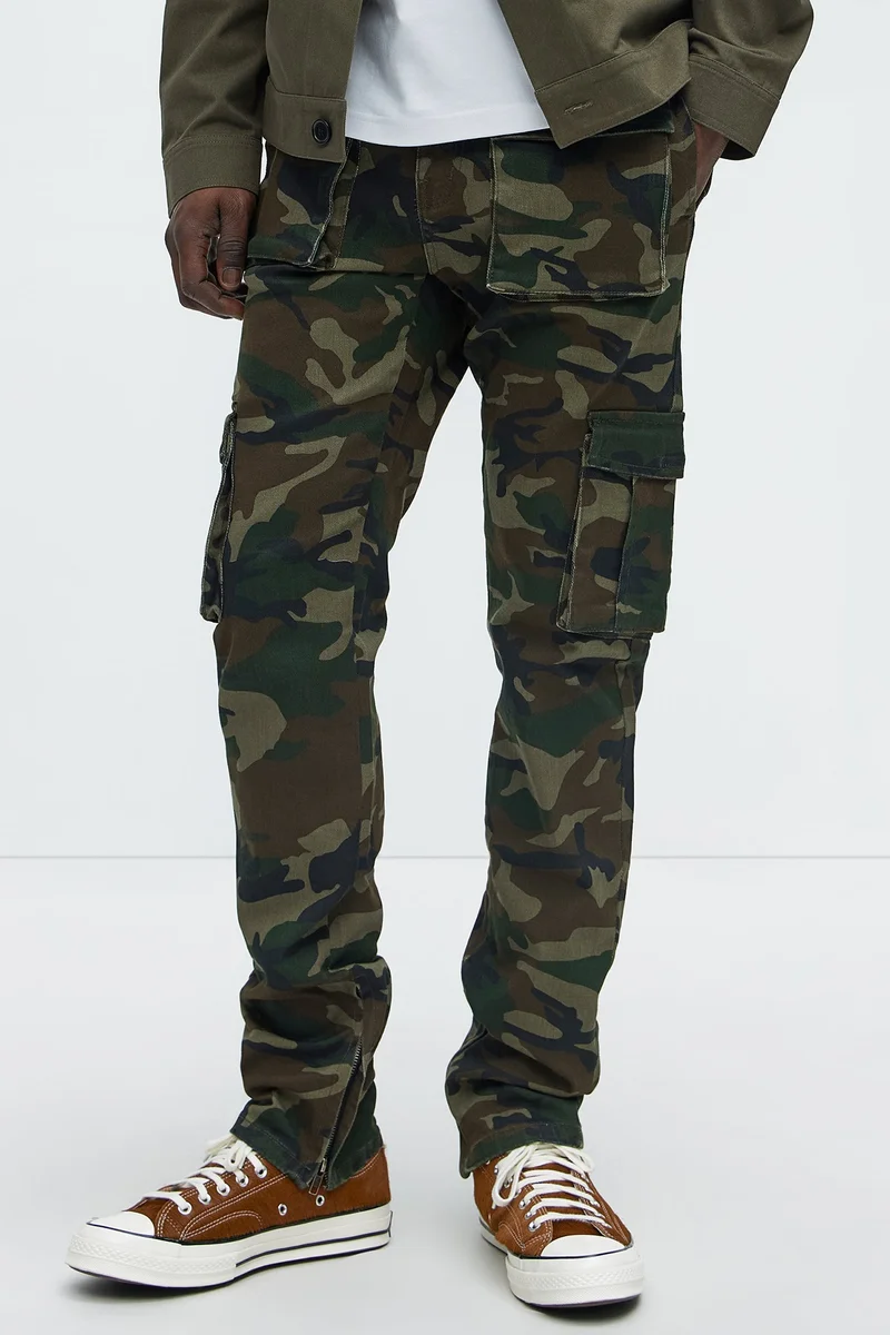 Image of Hunter Slim Cargo Pants - Camouflage