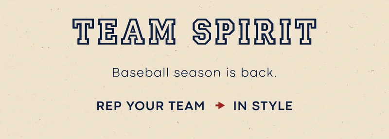 team spirit, baseball season is back. rep your team in style