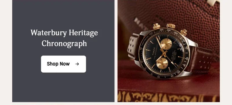 Shop Now (Waterbury Heritage Chronograph) - Timex
