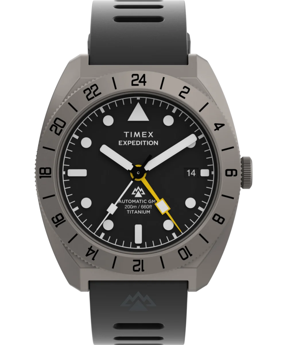 Image of Expedition® Pioneer Titanium Automatic GMT 41mm Silicone Strap Watch