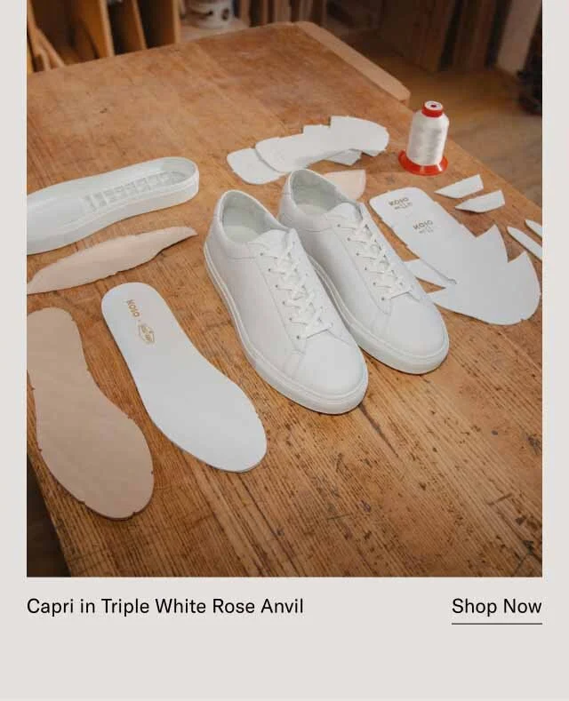Capri in Triple White Rose Anvil. Shop Now