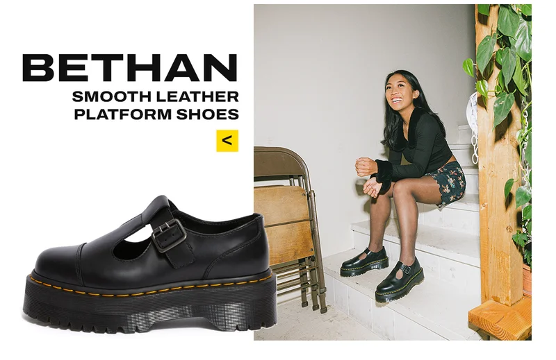 Bethan Polished Smooth Leather Platform Shoes