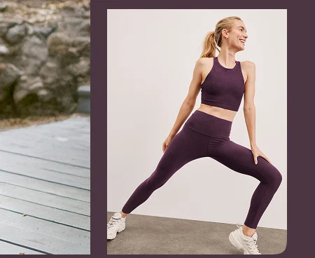 Spacedye Refocus Bra in Eggplant Purple Heather