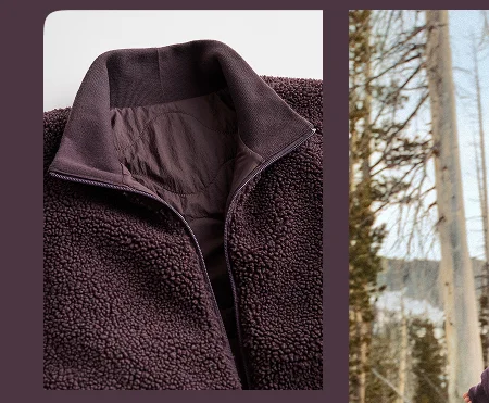 2-Way Quilted Jacket in Eggplant Purple