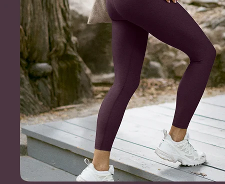 Spacedye Caught In The Midi High Waisted Legging in Eggplant Purple Heather