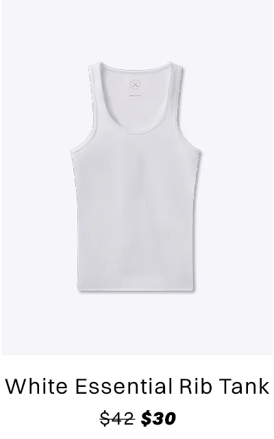 White Essential Rib Tank