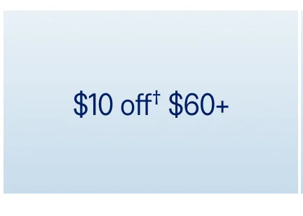$10 off $60+