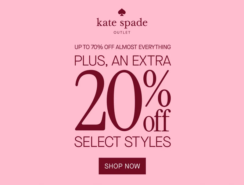 UP TO 70% OFF ALMOST EVERYTHING PLUS, AN EXTRA 20% OFF SELECT STYLES