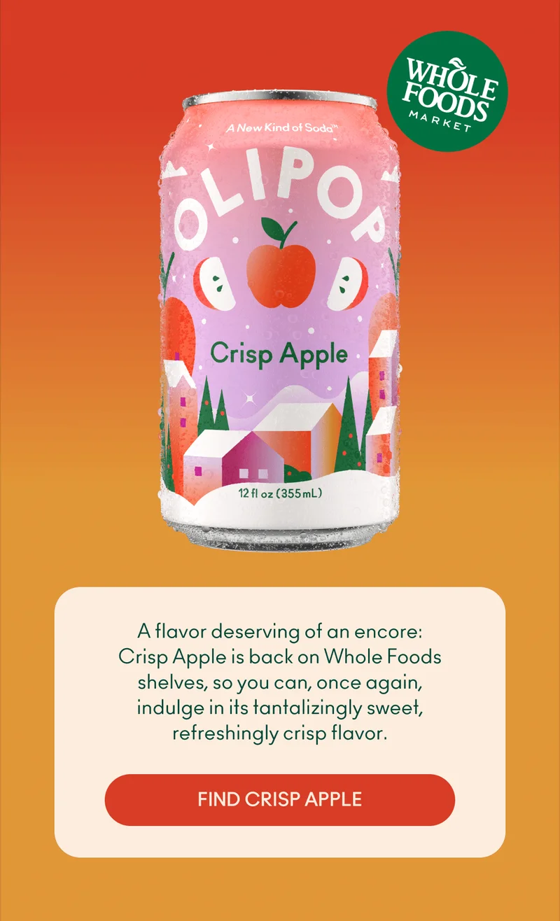 Crisp Apple is back on Whole Foods shelves, so you can, once again, indulge in its tantalizingly sweet, refreshingly crisp flavor.