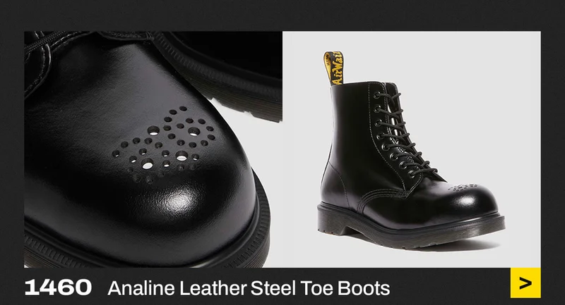 1460 Analine Leather Steel Toe Boots