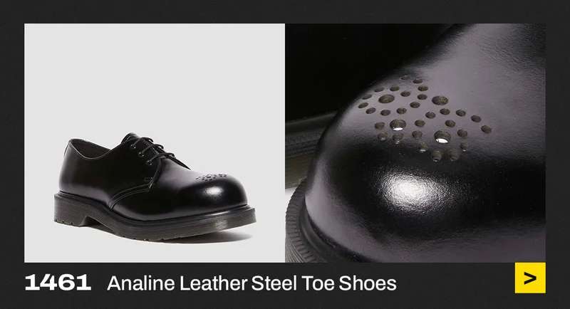 1461 Analine Leather Steel Toe Shoes
