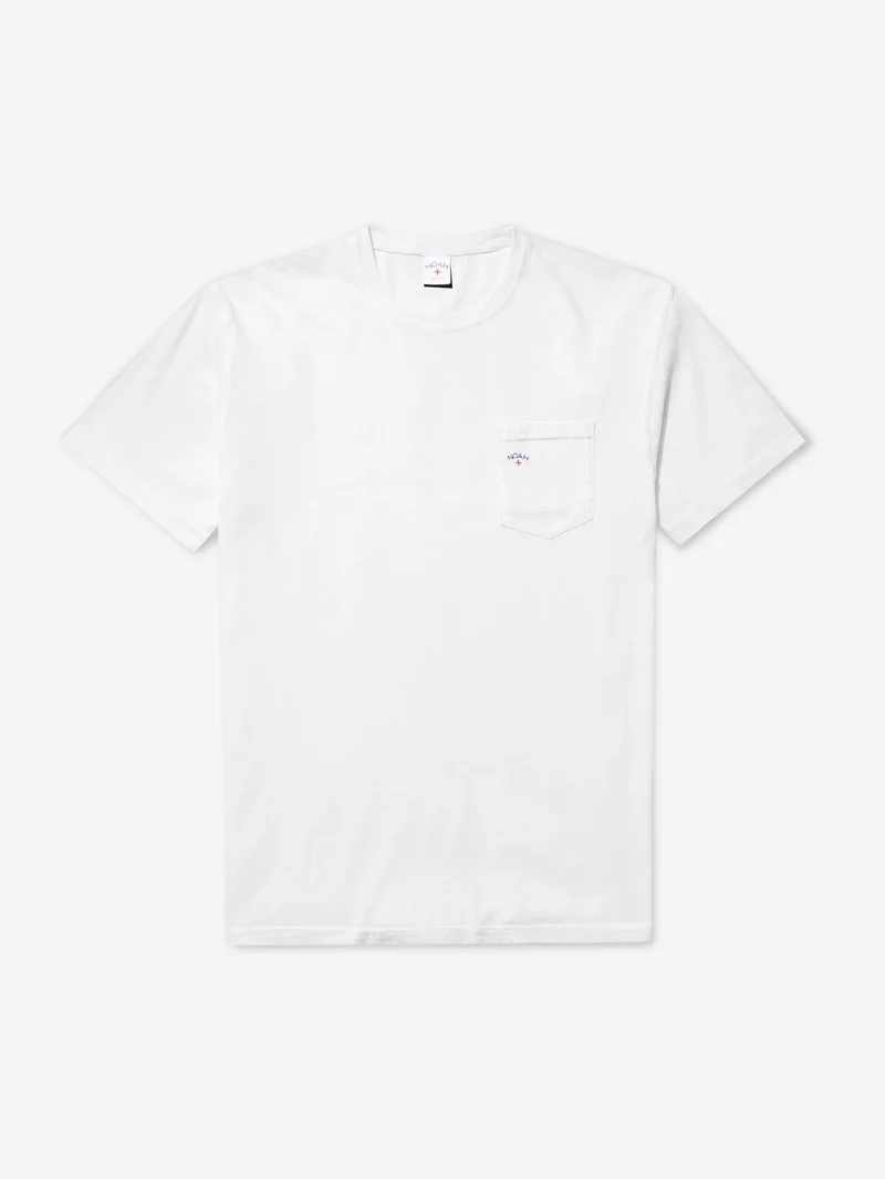 Image of Noah Core Logo Pocket Tee - White