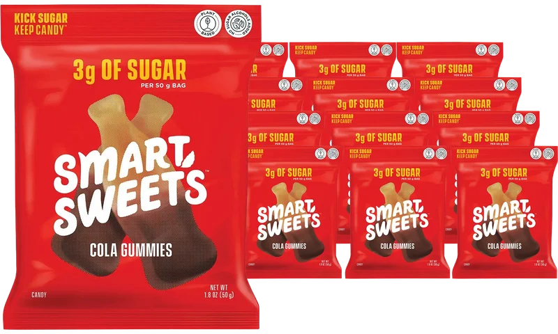Image of LOW INVENTORY!<br>SmartSweets Cola Gummies Candy (12 Pack)