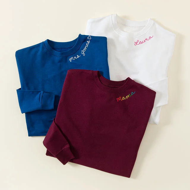 Custom Name Embroidered Sweatshirt