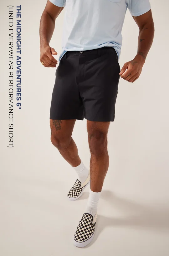 Lined Everywear Performance Short: The Midnight Adventures 6"