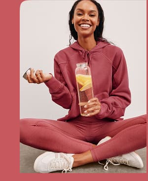 Cali Zip Up Hoodie in Washed Rose