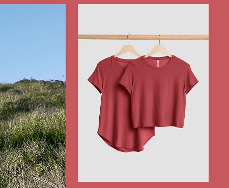 Featherweight Supreme Cropped Tee in Faded Rose Heather