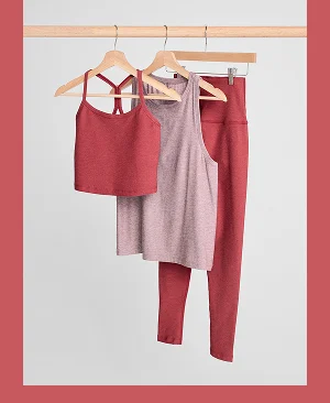 Spacedye Slim Racerback Cropped Tank in Faded Rose Heather