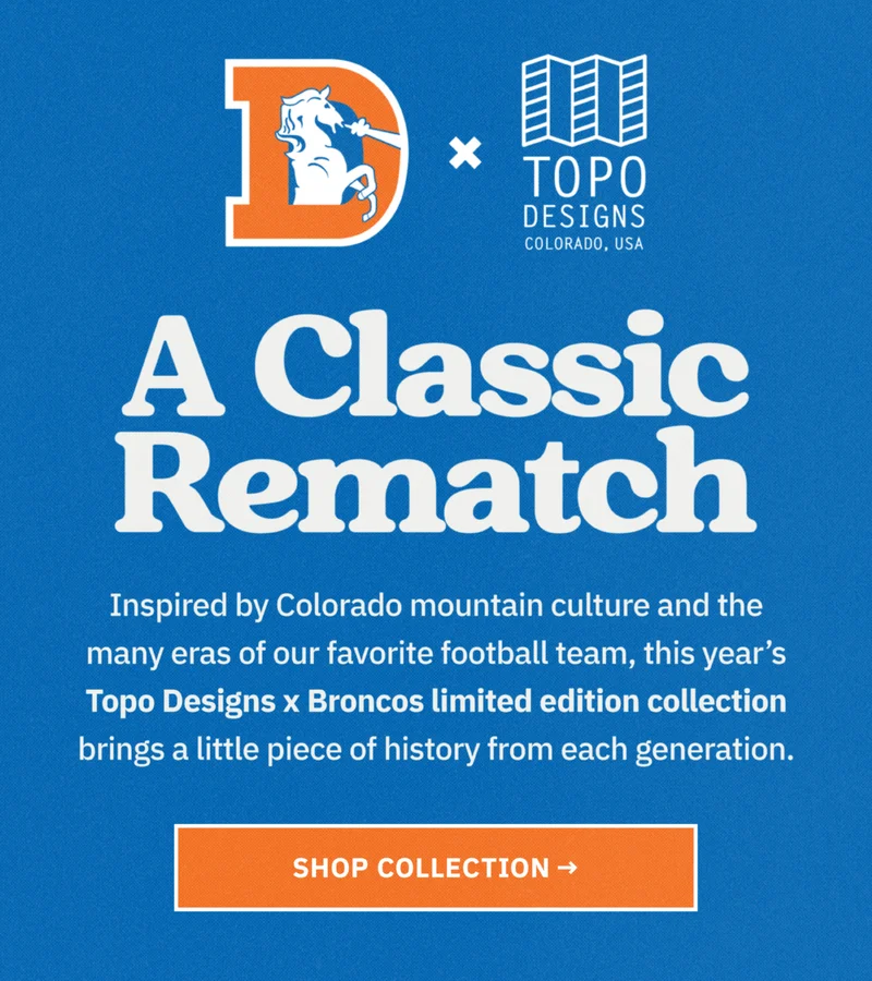 Shop Denver Broncos X Topo Designs