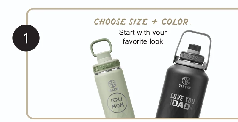 1 | CHOOSE SIZE + COLOR. | Start with your favorite look