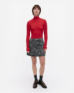 Unikko denim skirt
