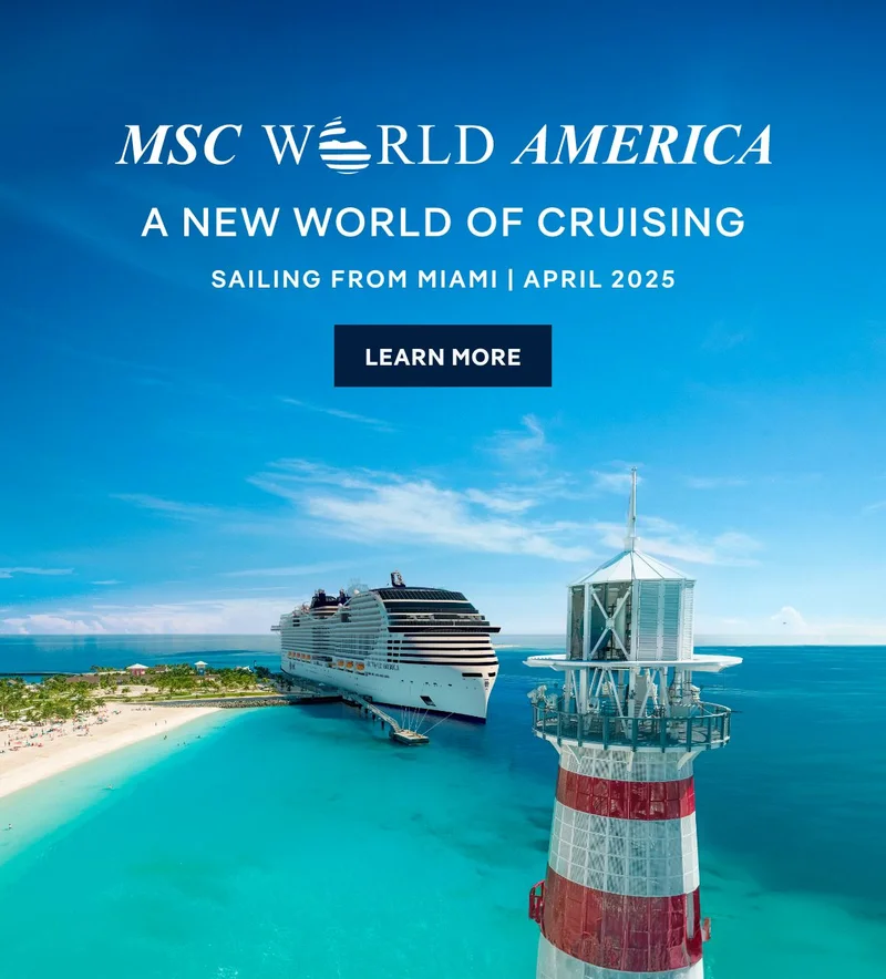 MSC&nbsp;World America – A New World of Cruising – Sailing From Miami, April 2025 – Click to Learn More