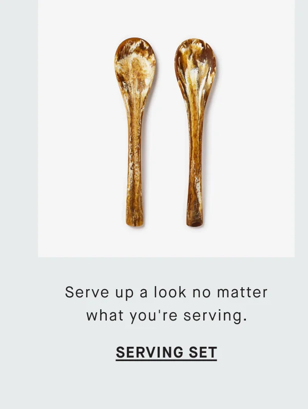 Serve up a look no matter what you're serving. Serving set