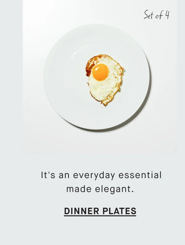 Set of 4  It's an everyday essential made elegant. Dinner plates