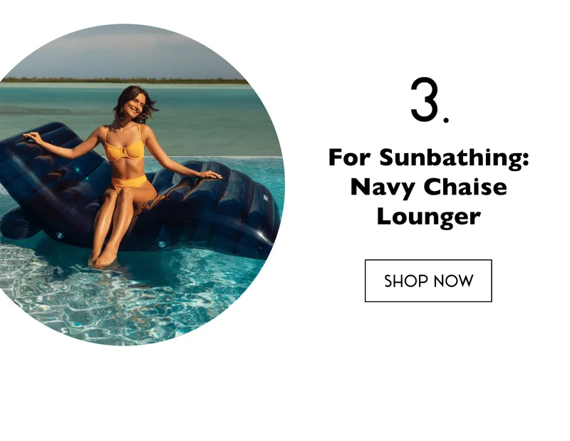 For Sunbathing: Navy Chaise Lounger