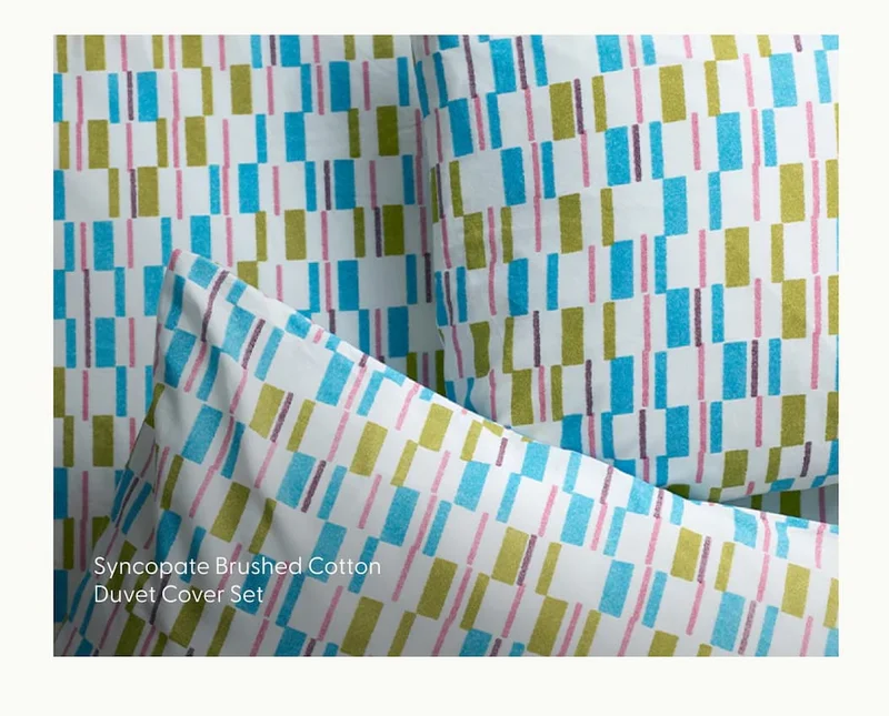 Syncopate Brushed Cotton Duvet Cover Set
