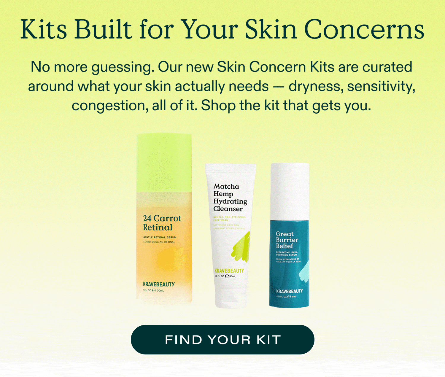Kits build for your skin concerns - find your kit