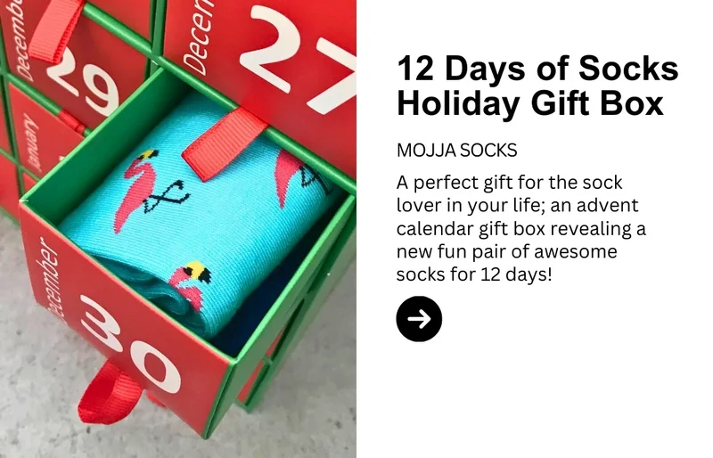 12 Days of Socks Holiday Gift Box