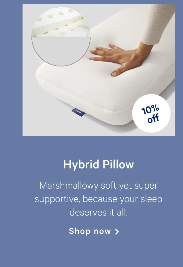 Hybrid Pillow >> Marshmallowy soft yet super supportive, because your sleep deserves it all. >> Shop now >>