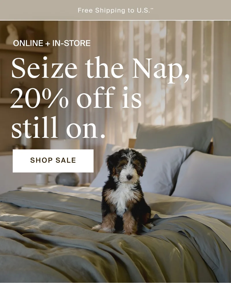 20% off is still on. Shop sale.
