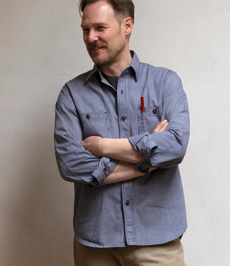 Image of Indigo Stripe Workshirt